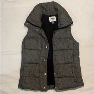 Old Navy Dark Gray Quilted Puffer Vest